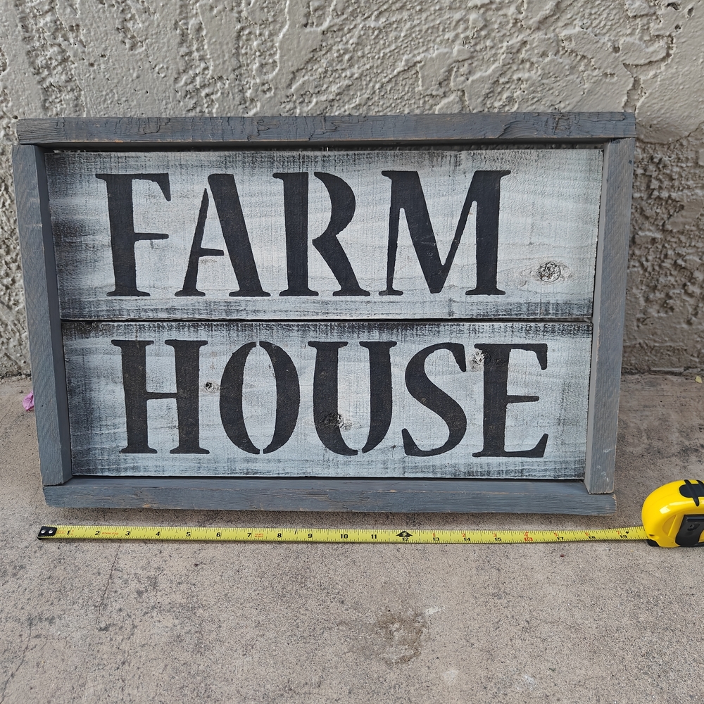 Rustic Gray Farmhouse Wall Sign